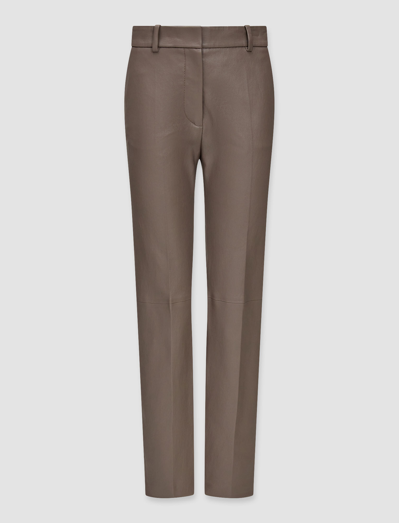 Joseph, Leather Stretch Coleman Trousers, in Truffle